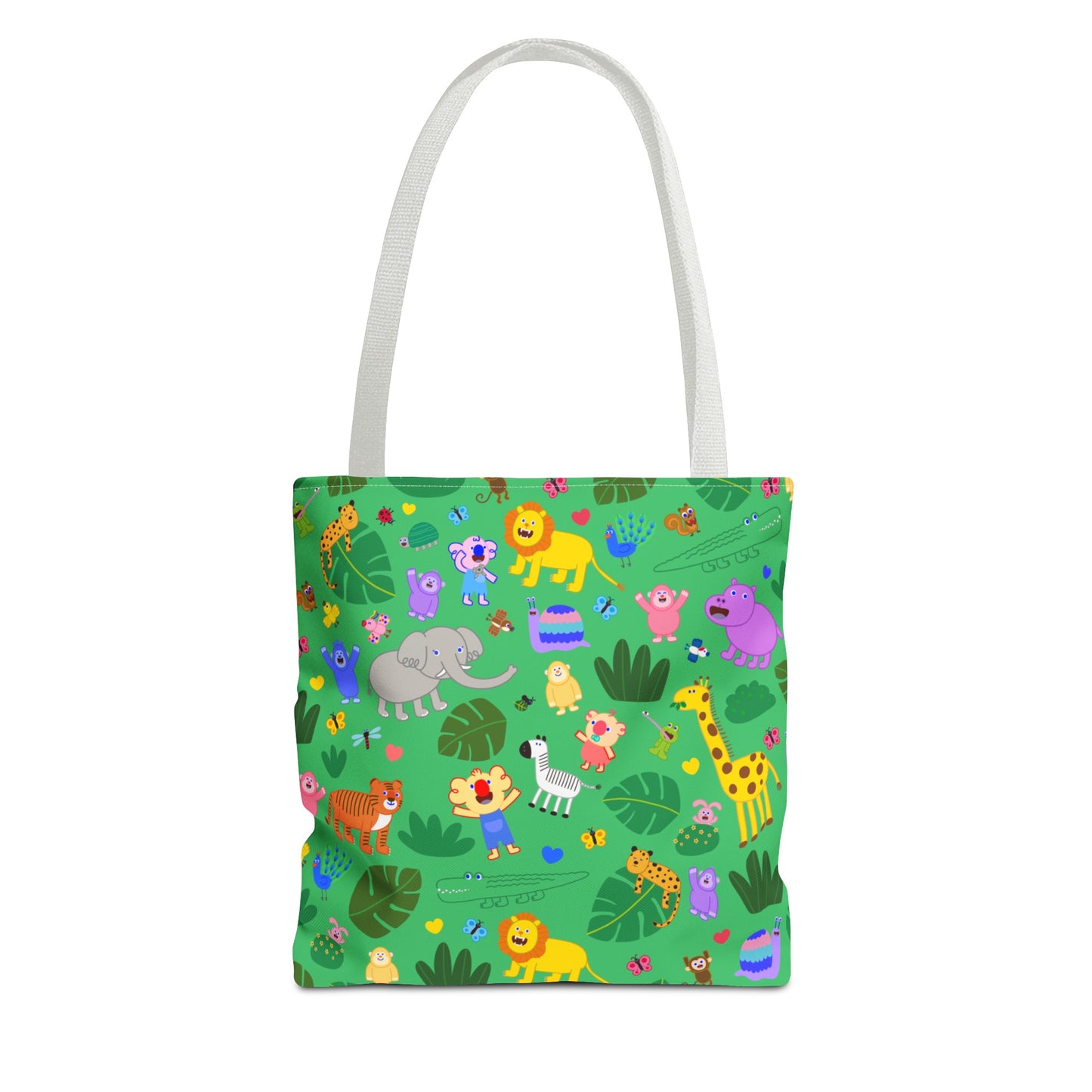 Jungle Friends White Tote Bag