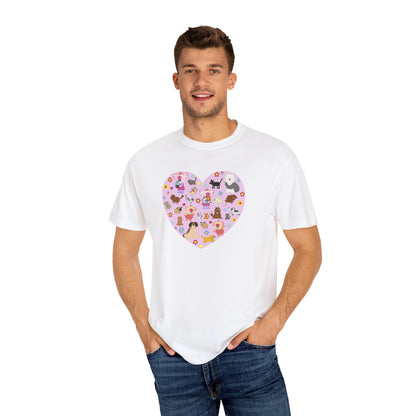 Cutie Squad Pink Full of Hearts T-shirt - Heart Shape