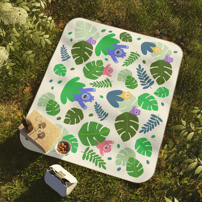 Jungle Gorillas Picnic Blanket