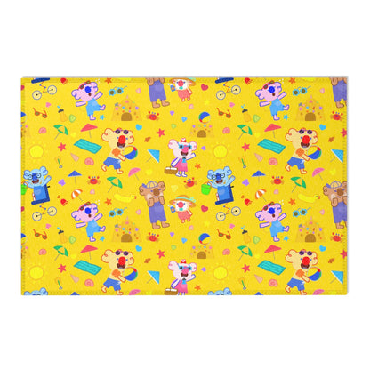 Fun at the Beach Area Rug - Yellow