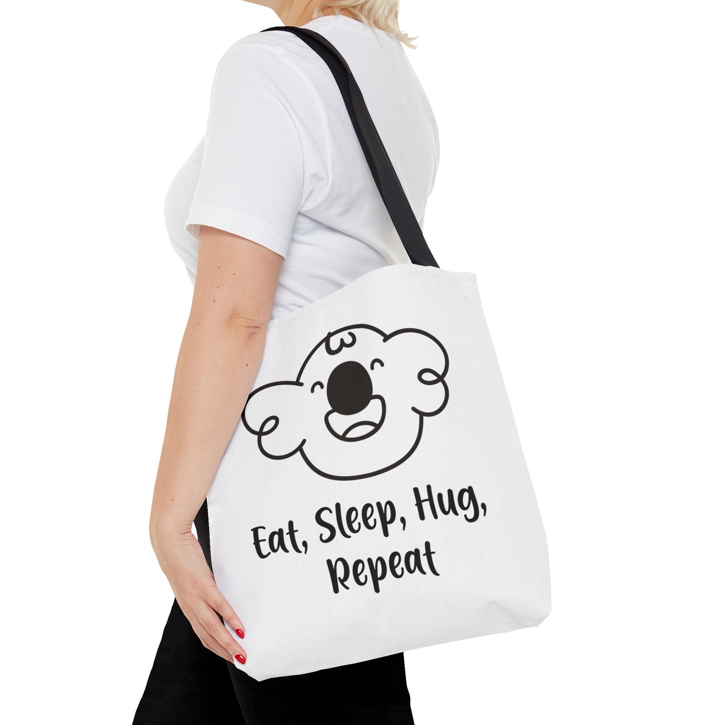 Cabbage's Eat, Sleep, Hug ,Repeat White Tote Bag