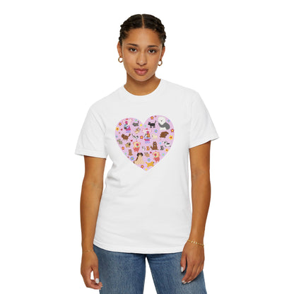 Cutie Squad Pink Full of Hearts T-shirt - Heart Shape