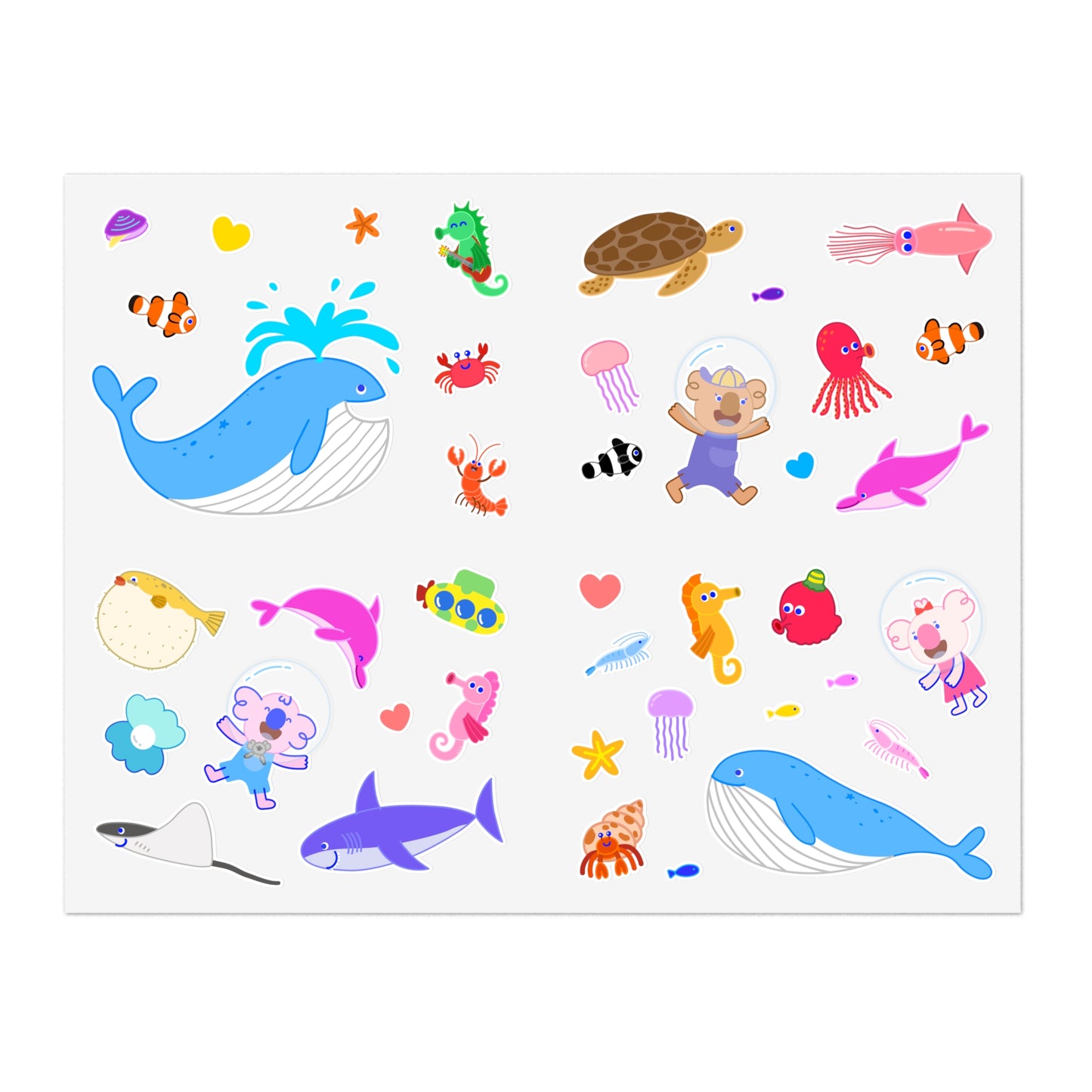 Cabbage & Tyler Ocean Friends Sticker Sheet