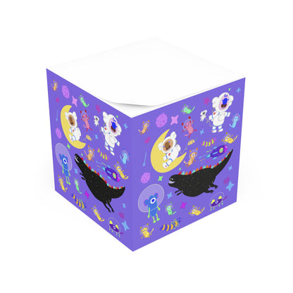 Astro World Adventure Biggie & Friends Sticky Note Cube