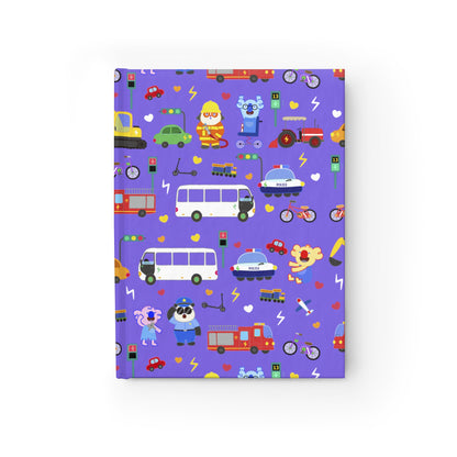 Transportation Fun! Hardcover Journal - Purple