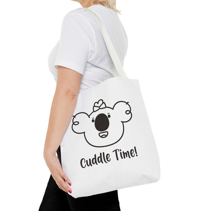 Poppy's Cuddle Time! White Tote Bag