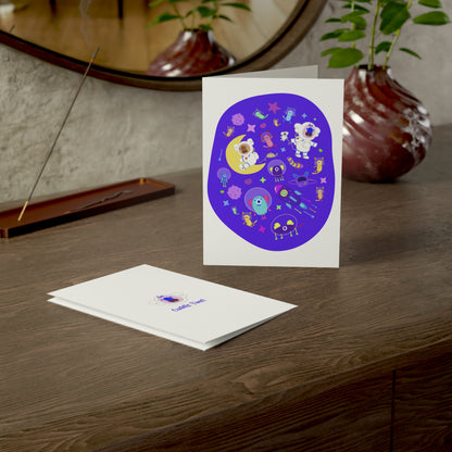 Astro World Adventure Friends Greeting Cards - Spot