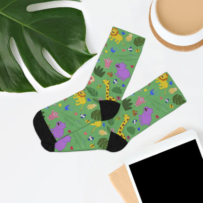 Jungle Friends Eco Crew Socks