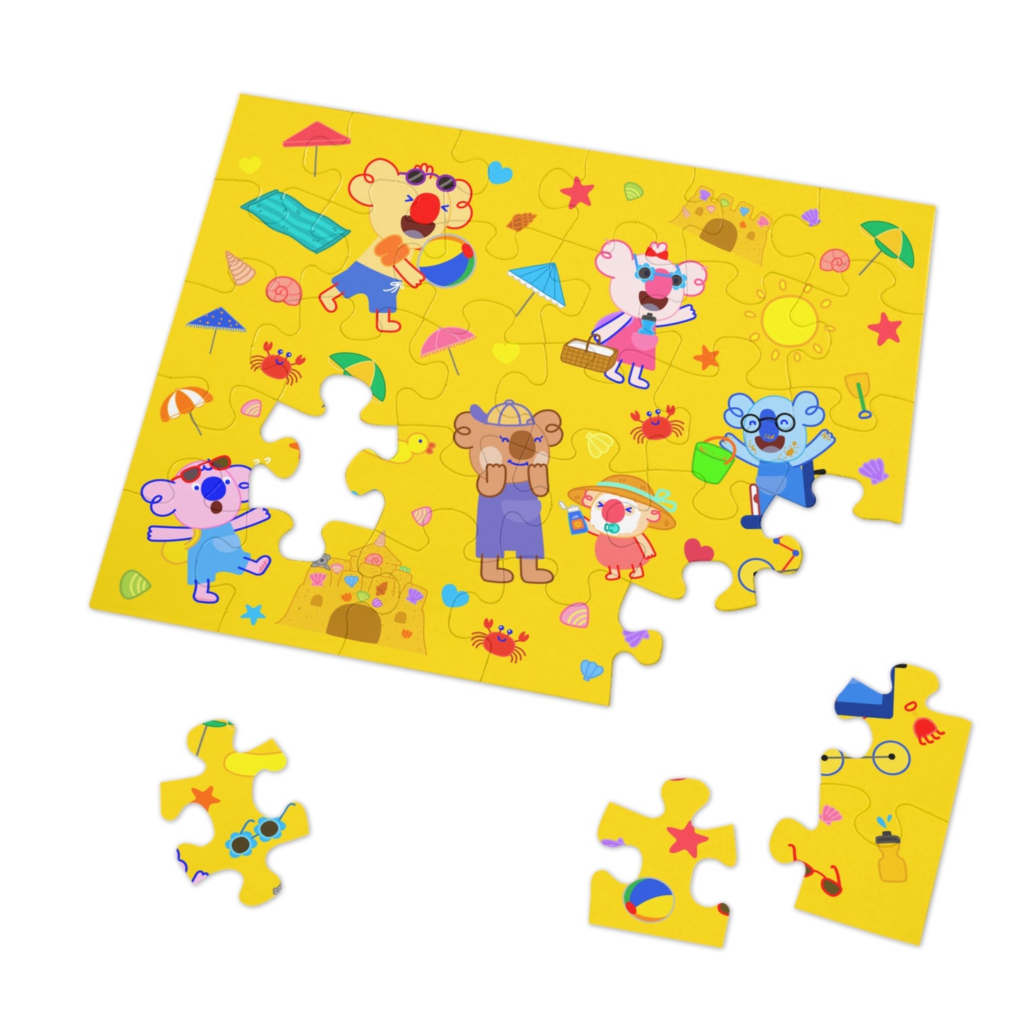 Fun at the Beach Jigsaw Puzzle - Yellow