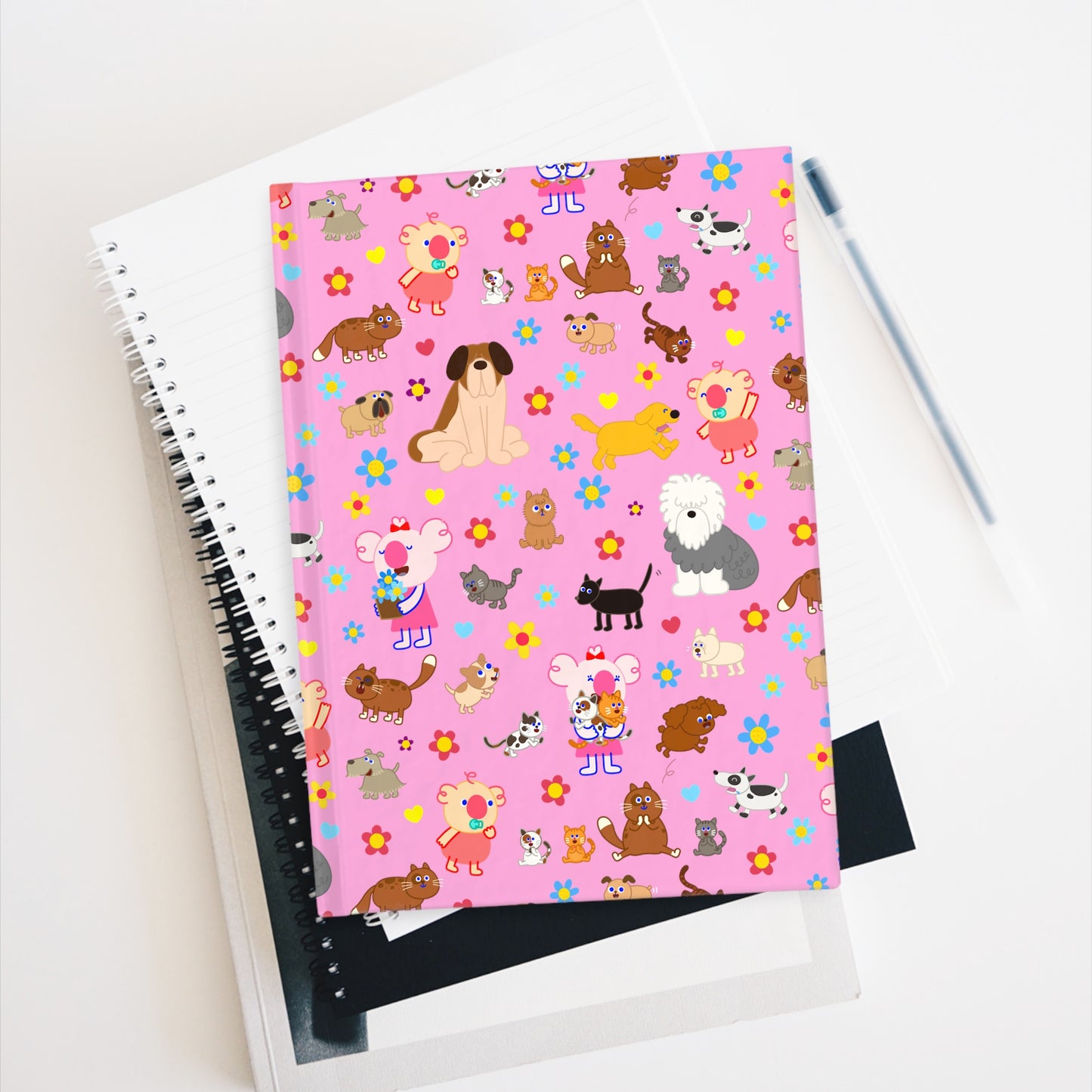 Cutie Squad Rose Pink Hardcover Journal