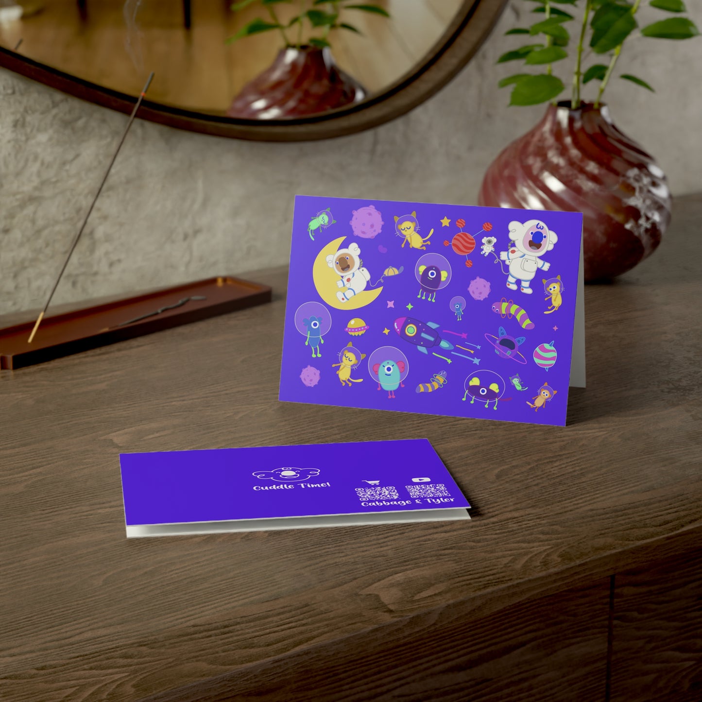 Astro World Adventure Friends Greeting Cards - Full