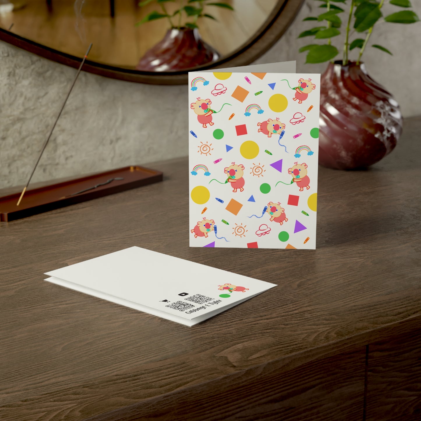 Baby Li & Shapes Greeting Cards