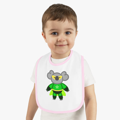 Eco Hero Baby Contrast Trim Jersey Bib