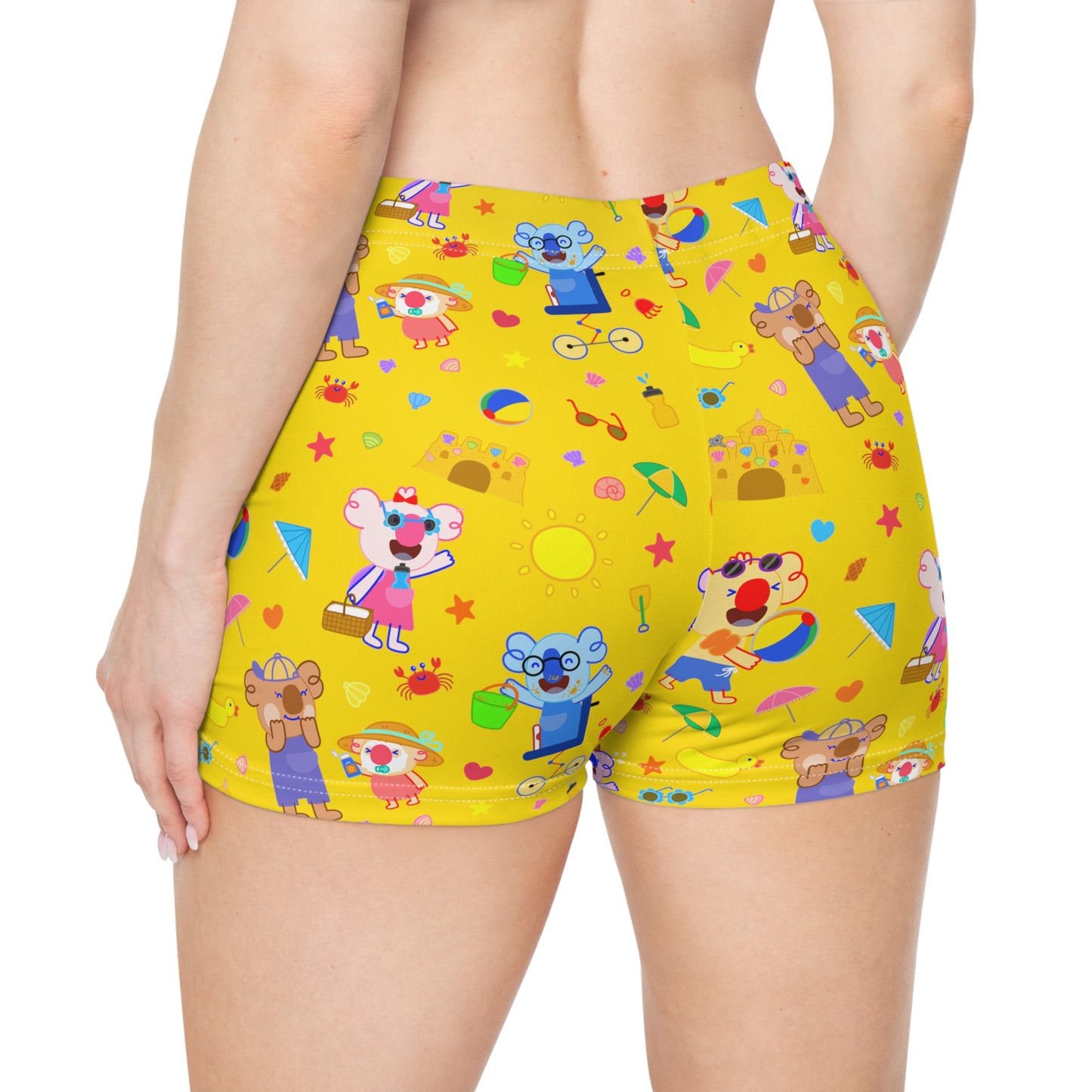 Fun at the Beach Women's Shorts - Yellow