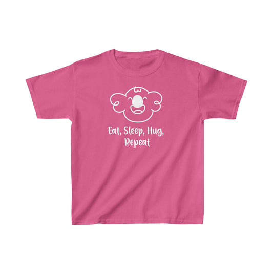 Cabbage's Eat, Sleep, Hug ,Repeat Kid's T-shirt - Vibrant Colors