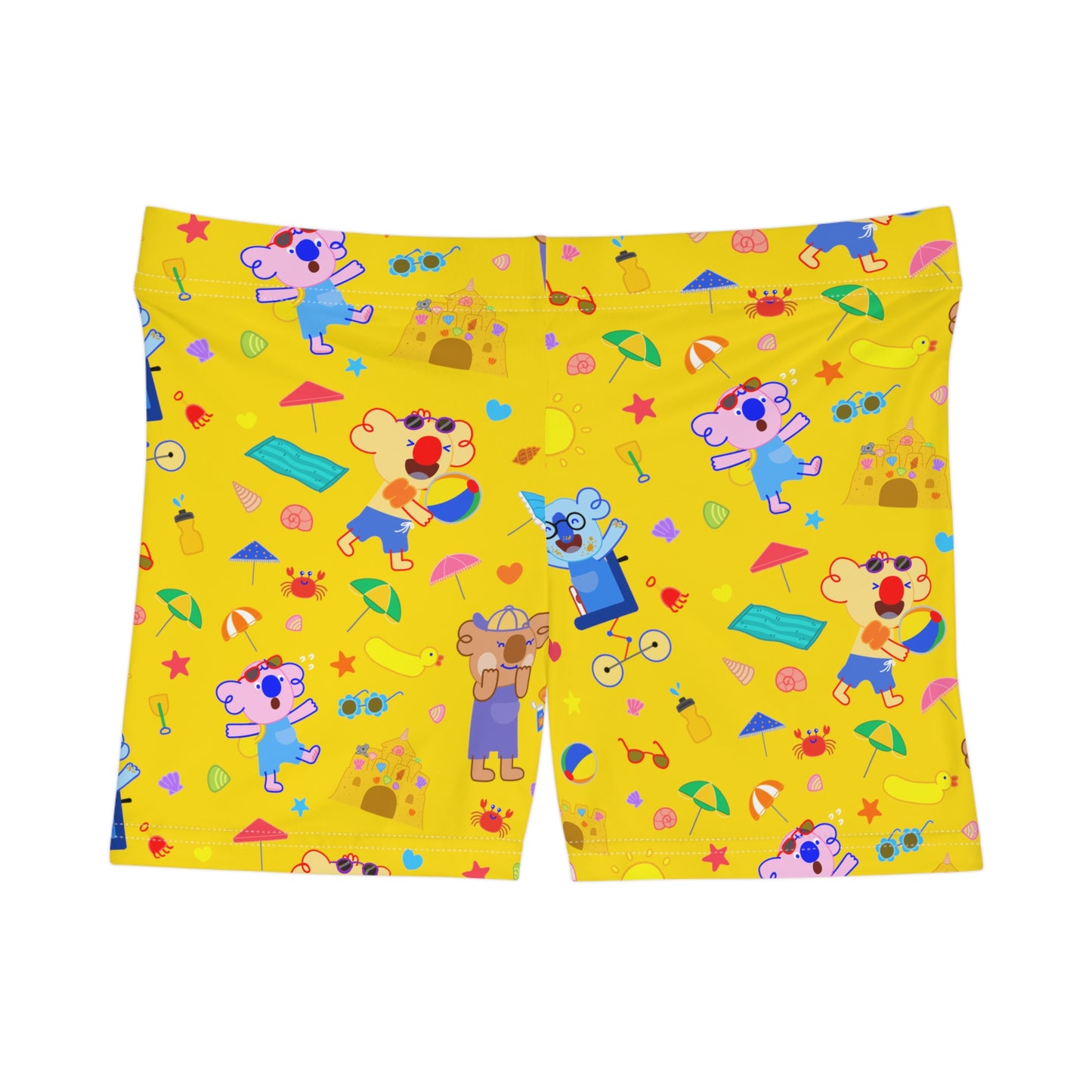 Fun at the Beach Women's Shorts - Yellow