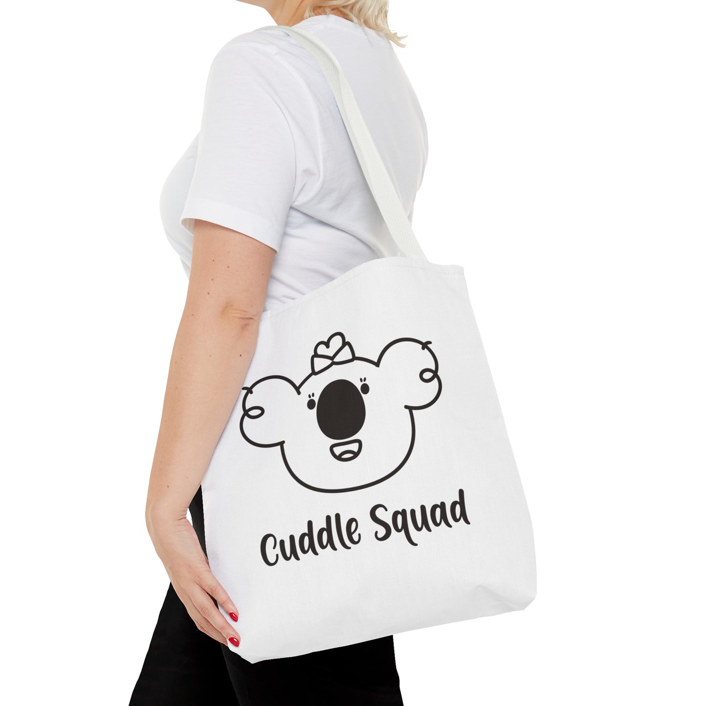 Poppy's Cuddle Squad White Tote Bag