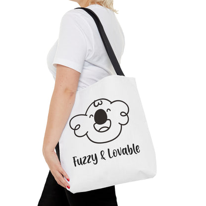 Cabbage's Fuzzy & Lovable White Tote Bag