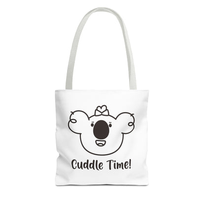 Poppy's Cuddle Time! White Tote Bag