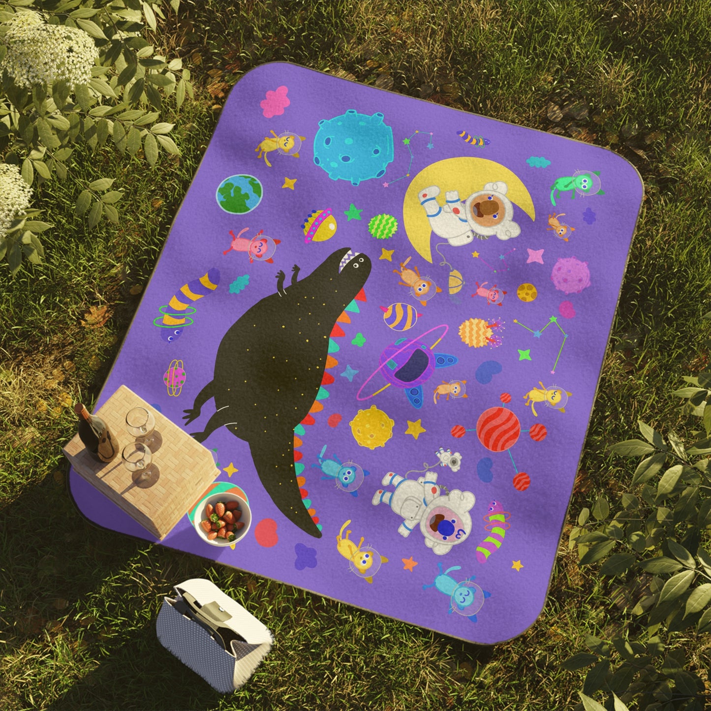 Astro World Adventure Biggie & Friends Picnic Blanket