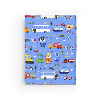 Transportation Fun! Hardcover Journal - Blue