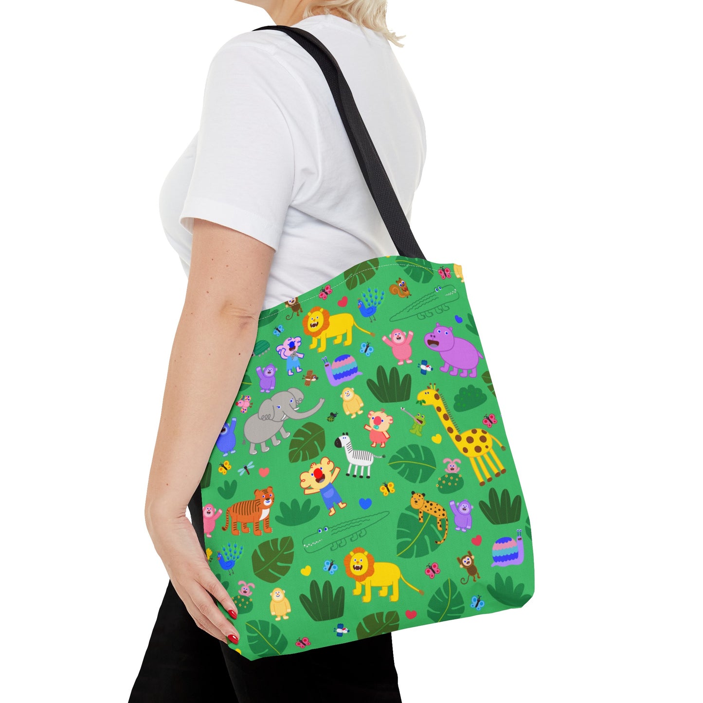 Jungle Friends White Tote Bag