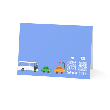 Transportation Fun! Greeting Cards - Blue