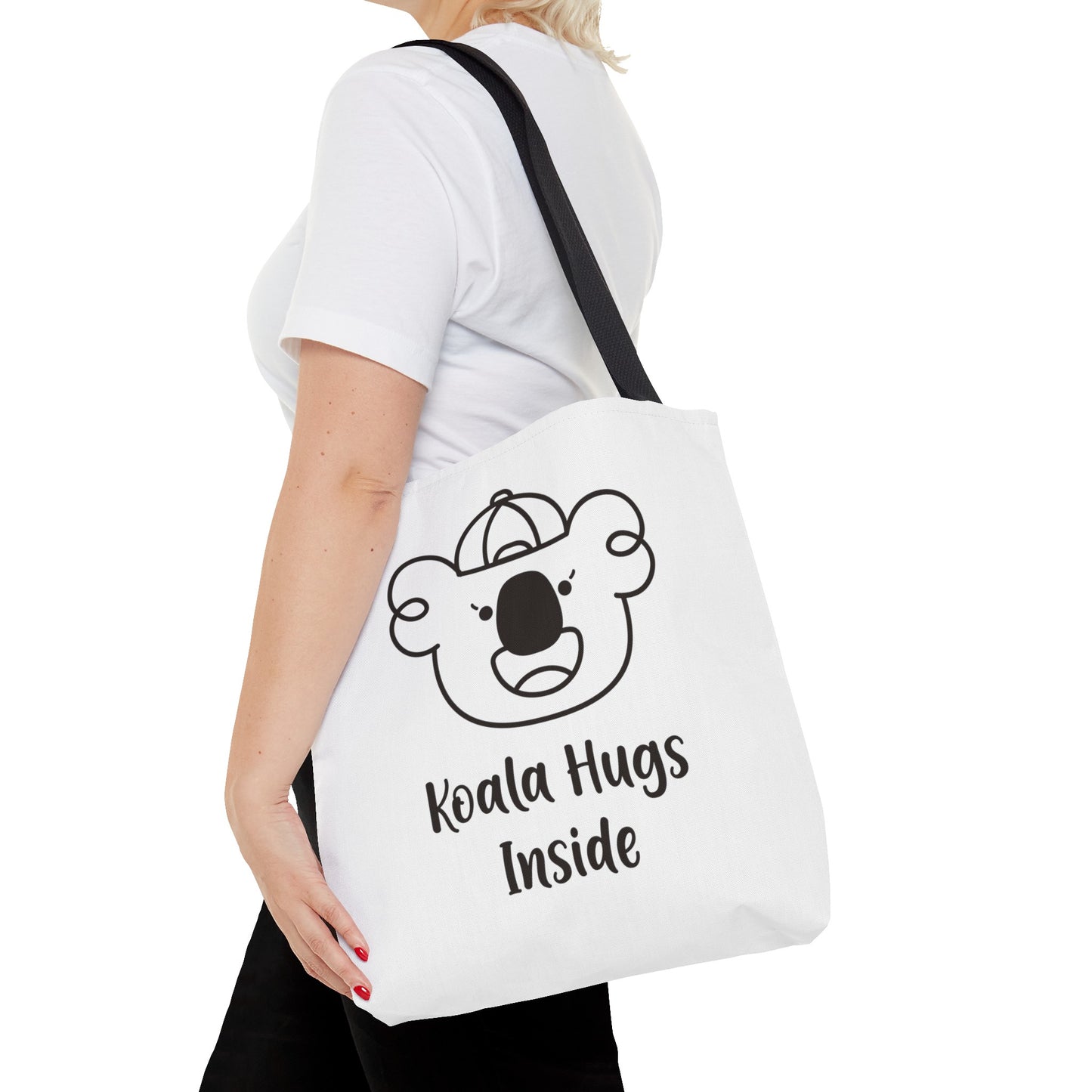 Izzy's Koala Hugs Inside White Tote Bag