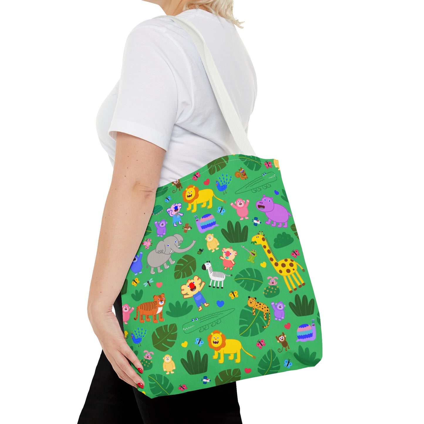 Jungle Friends White Tote Bag