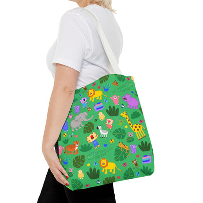 Jungle Friends White Tote Bag