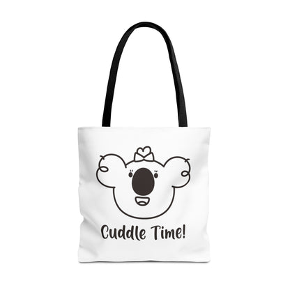 Poppy's Cuddle Time! White Tote Bag