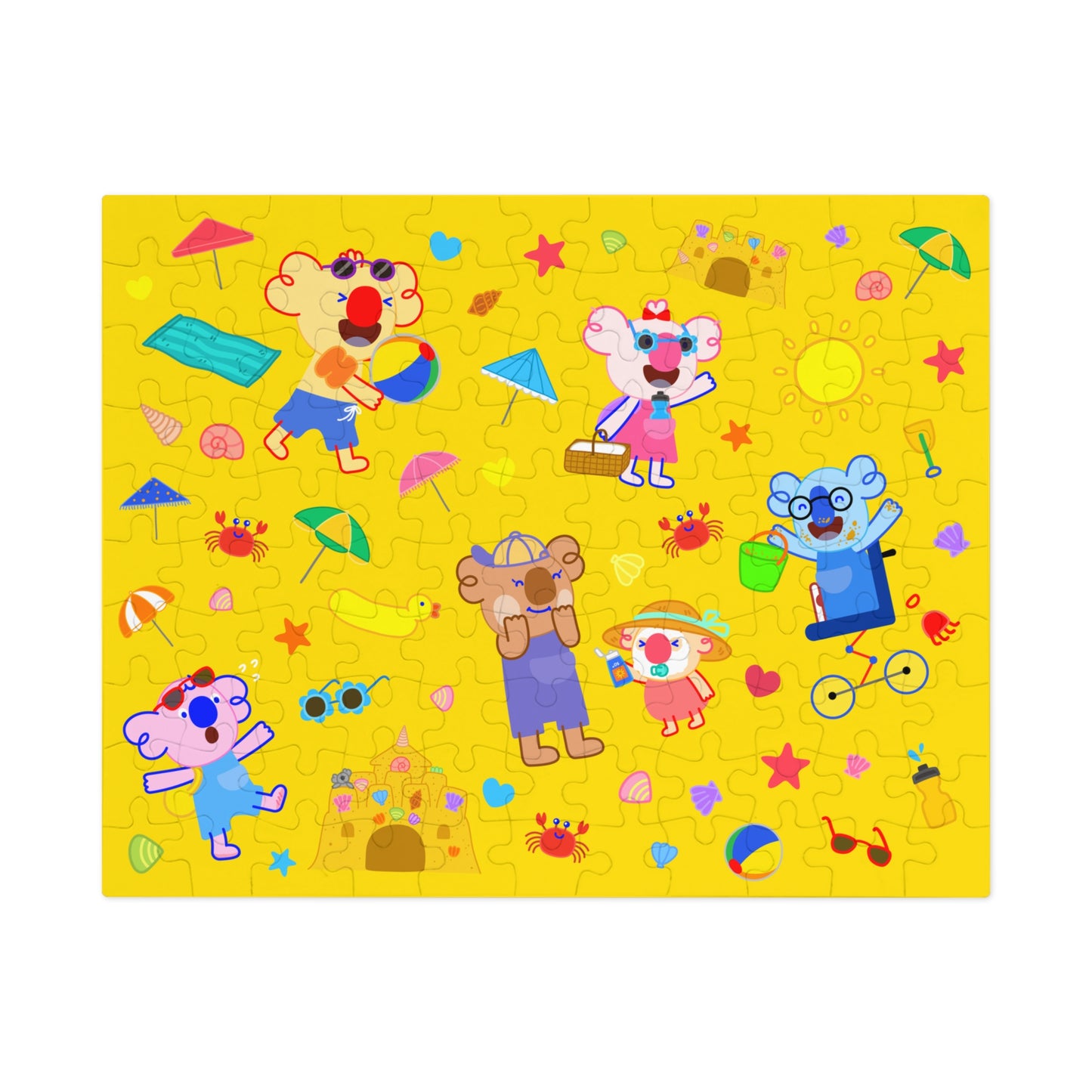 Fun at the Beach Jigsaw Puzzle - Yellow