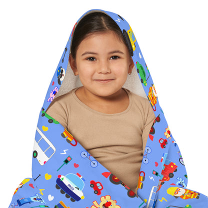 Transportation Fun! Hooded Towel