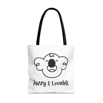 Cabbage's Fuzzy & Lovable White Tote Bag