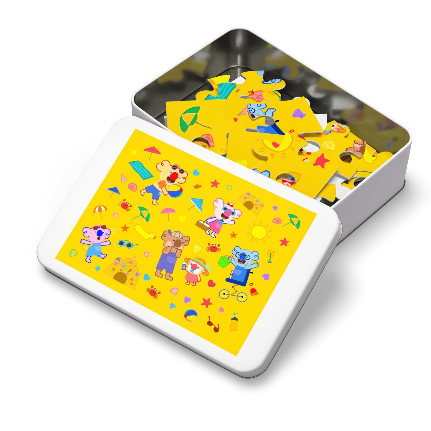 Fun at the Beach Jigsaw Puzzle - Yellow