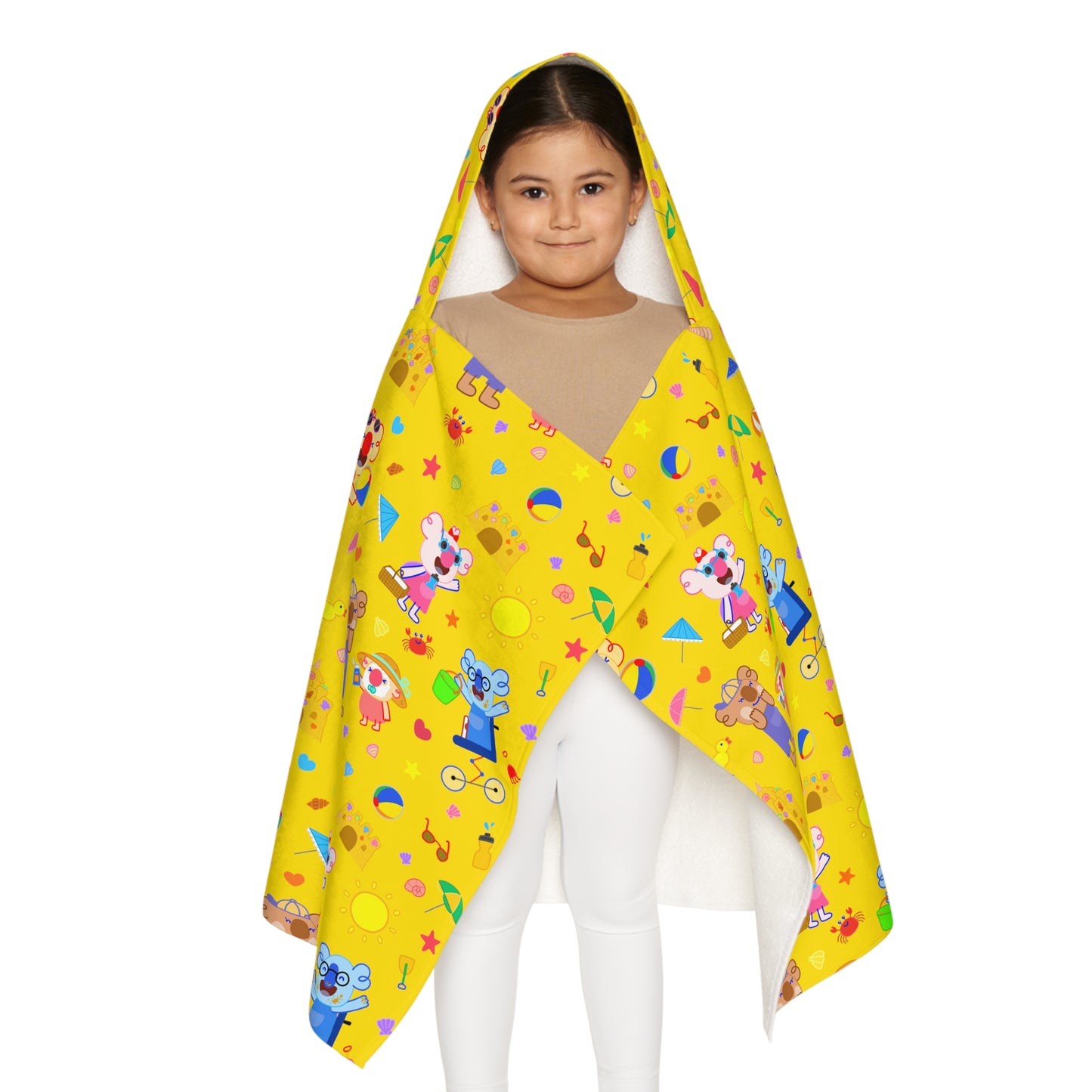 Fun at the Beach Hooded Towel for Kids