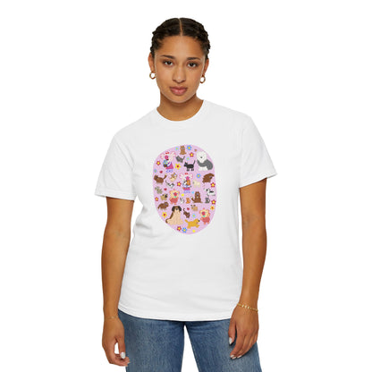 Cutie Squad Pink Full of Hearts T-shirt - Round Shape