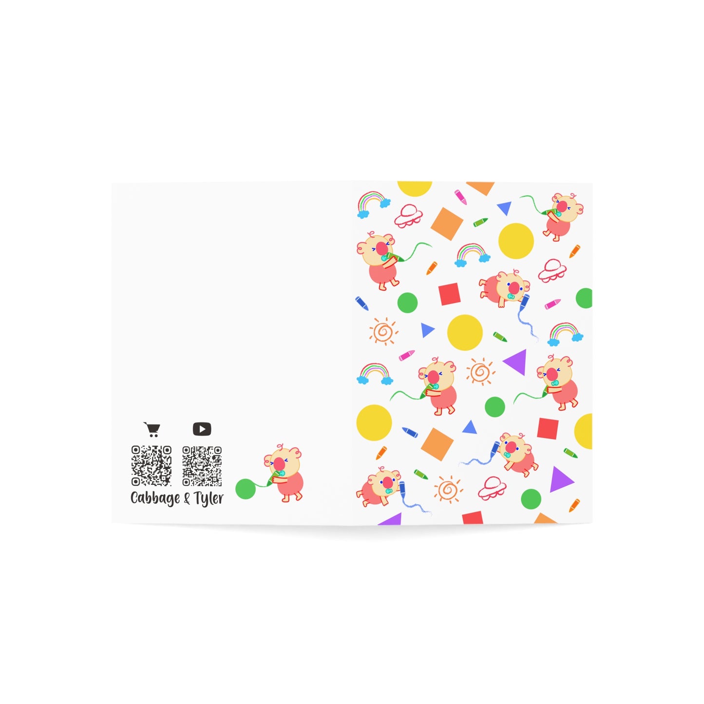 Baby Li & Shapes Greeting Cards