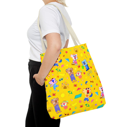 Fun at the Beach Tote Bag - Yellow