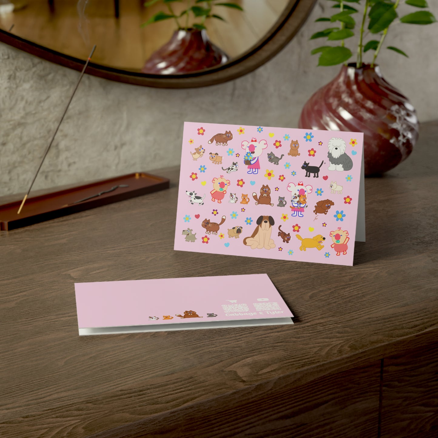 Cutie Squad Pink Greeting Cards