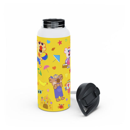 Fun at the Beach Stainless Steel Water Bottle - Yellow