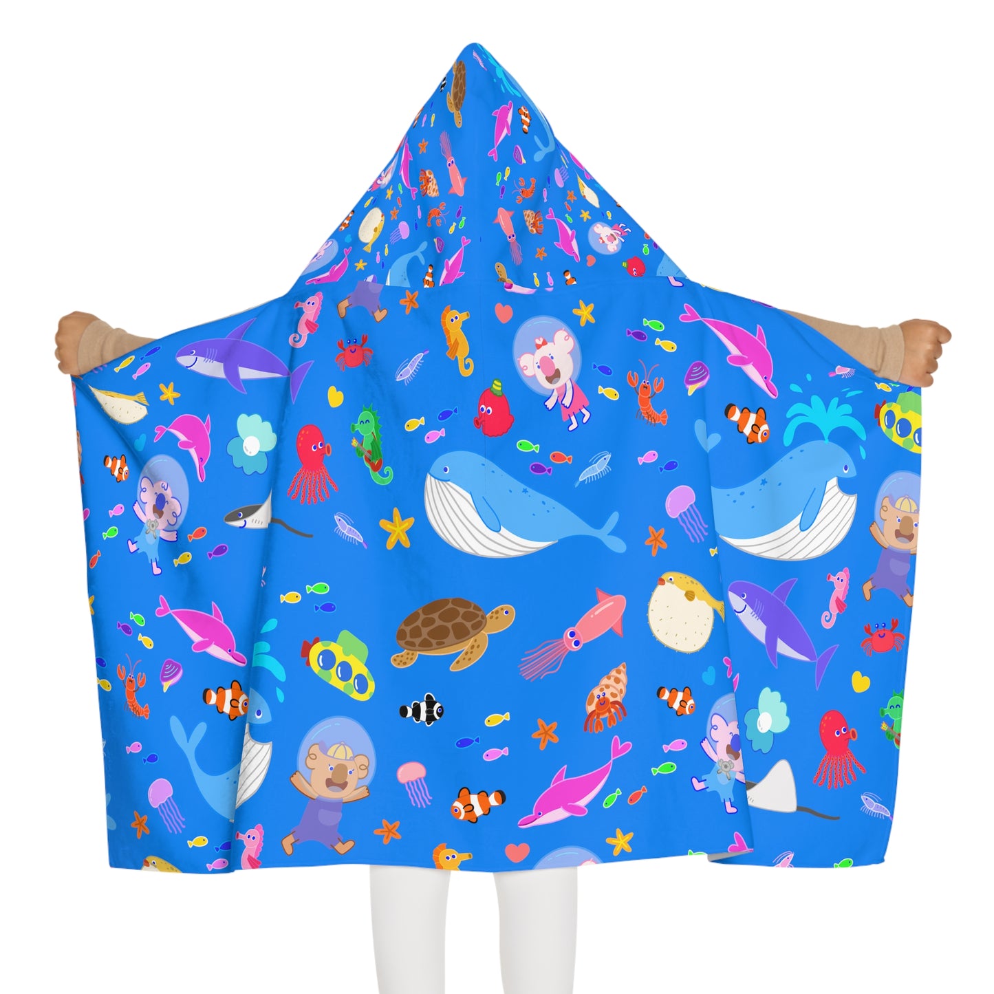 Cabbage & Tyler Ocean Friends Hooded Towel