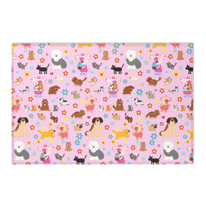 Cutie Squad Pink Area Rugs