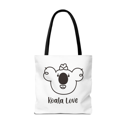 Poppy's Koala Love White Tote Bag