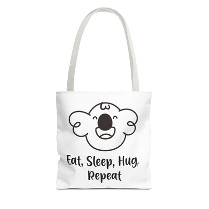 Cabbage's Eat, Sleep, Hug ,Repeat White Tote Bag