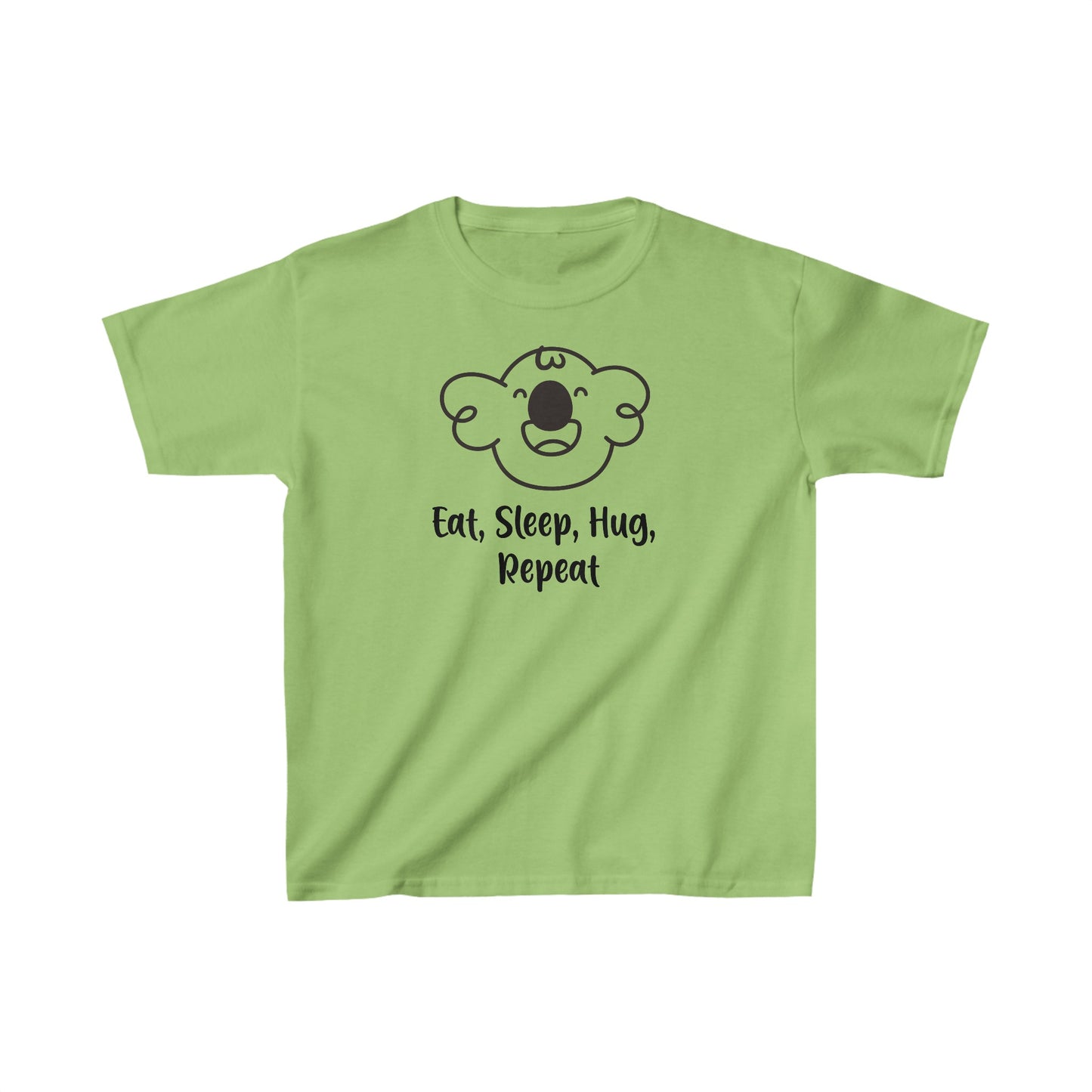 Cabbage's Eat, Sleep, Hug ,Repeat Kid's T-shirt - Bright Colors