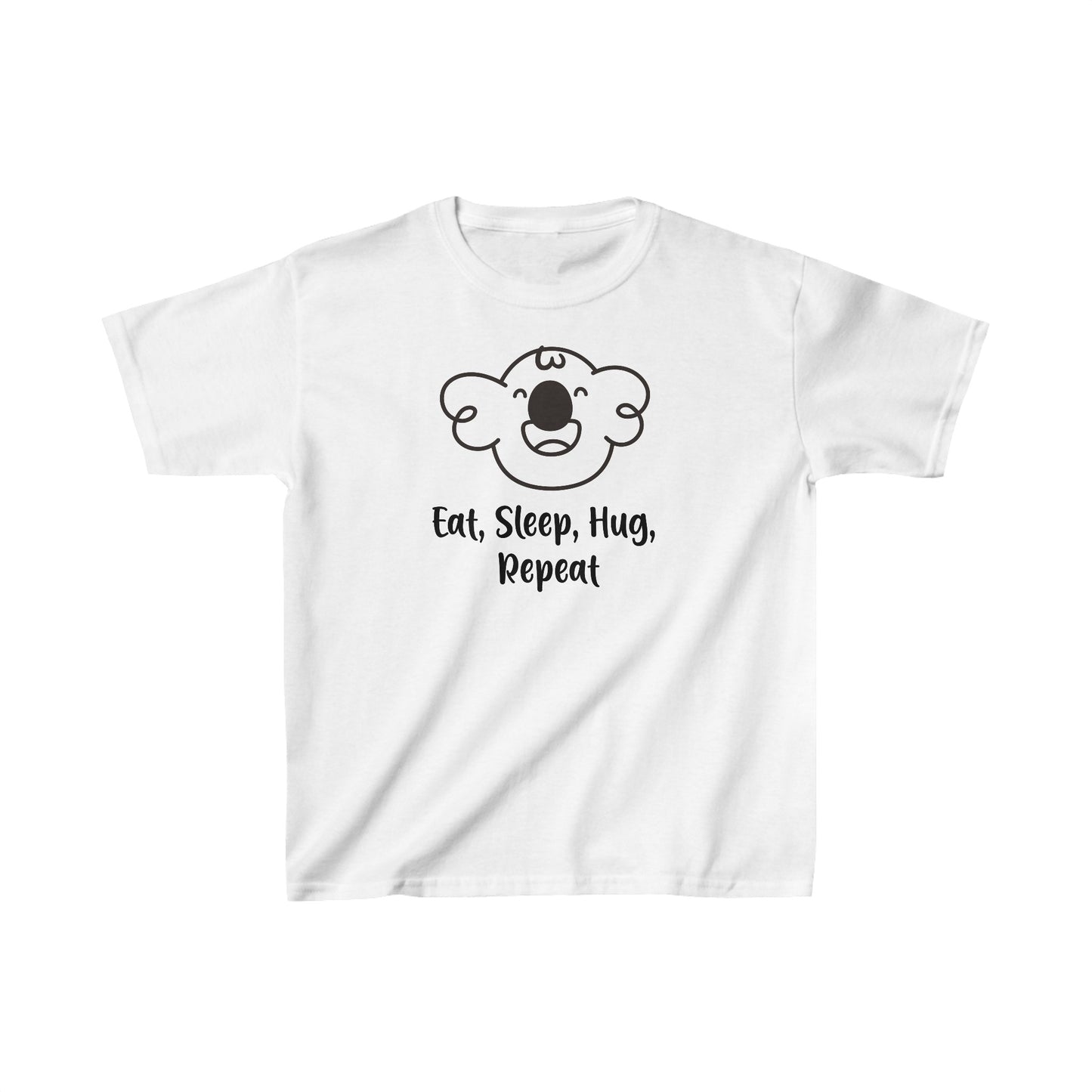 Cabbage's Eat, Sleep, Hug ,Repeat Kid's T-shirt - Bright Colors