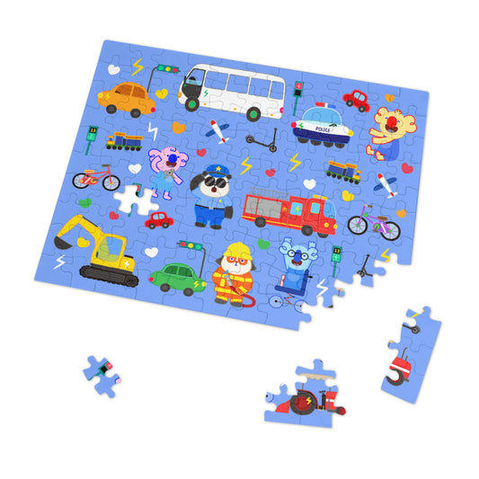 Transportation Fun! Jigsaw Puzzle - Blue