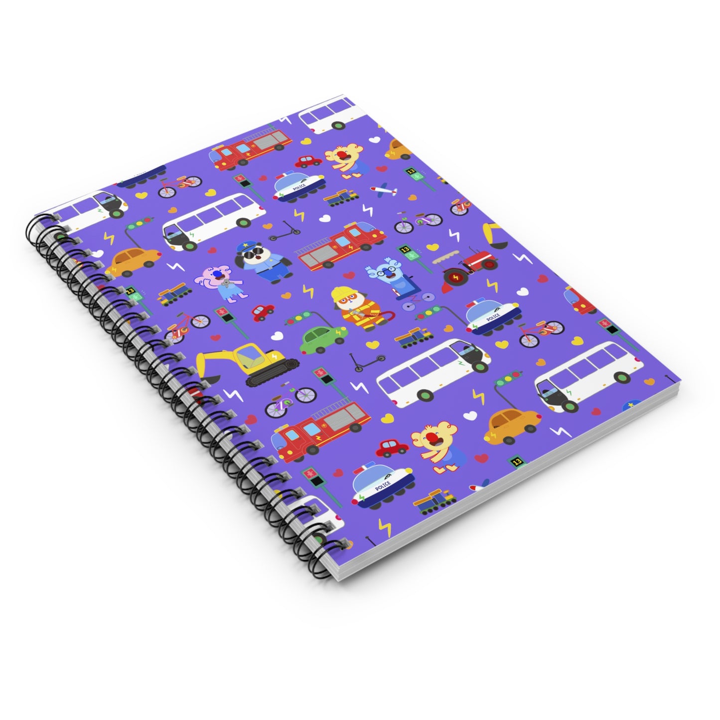 Transportation Fun! Notebook - Purple