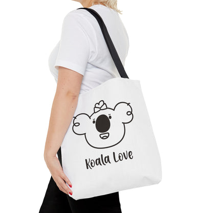 Poppy's Koala Love White Tote Bag